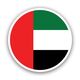 Runder Emirati Flagge Aufkleber - Aufkleber - American Made - UV-geschützte arabische emirate sind ae circle (1)